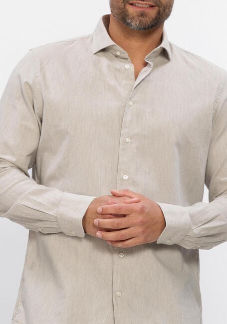 Beige PROFUOMO Klassiek overhemd SHIRT CUTAWAY SF CLASSIC - large