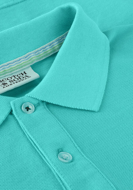 Turquoise SCOTCH & SODA Polo GARMENT DYED SHORT SLEEVED PIQUE POLO - large