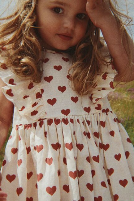 Creme KONGES SLOJD Mini jurk CIANNA BOW DRESS - large