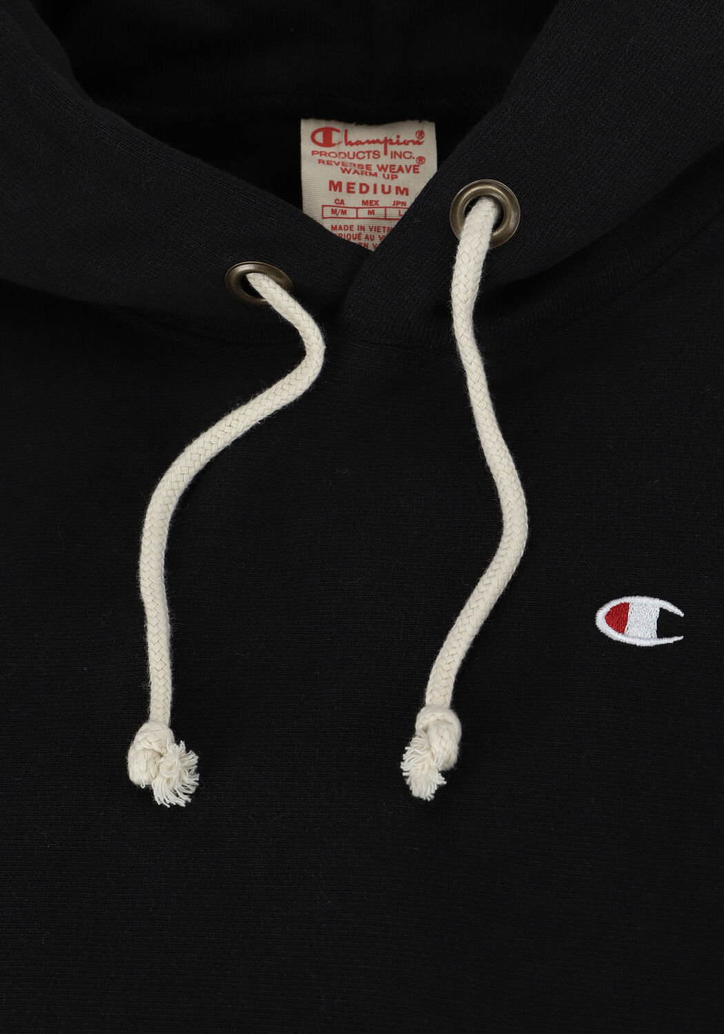 Zwarte CHAMPION Sweater REVERSE WEAVE HOODIE Omoda