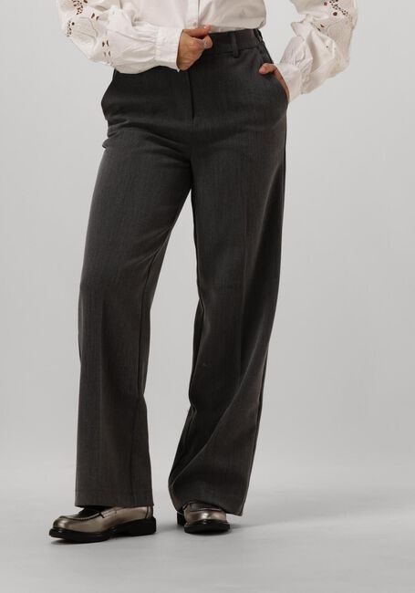Donkergrijze Y.A.S. Wijde broek YASLIKKA HW WIDE PANTS - large
