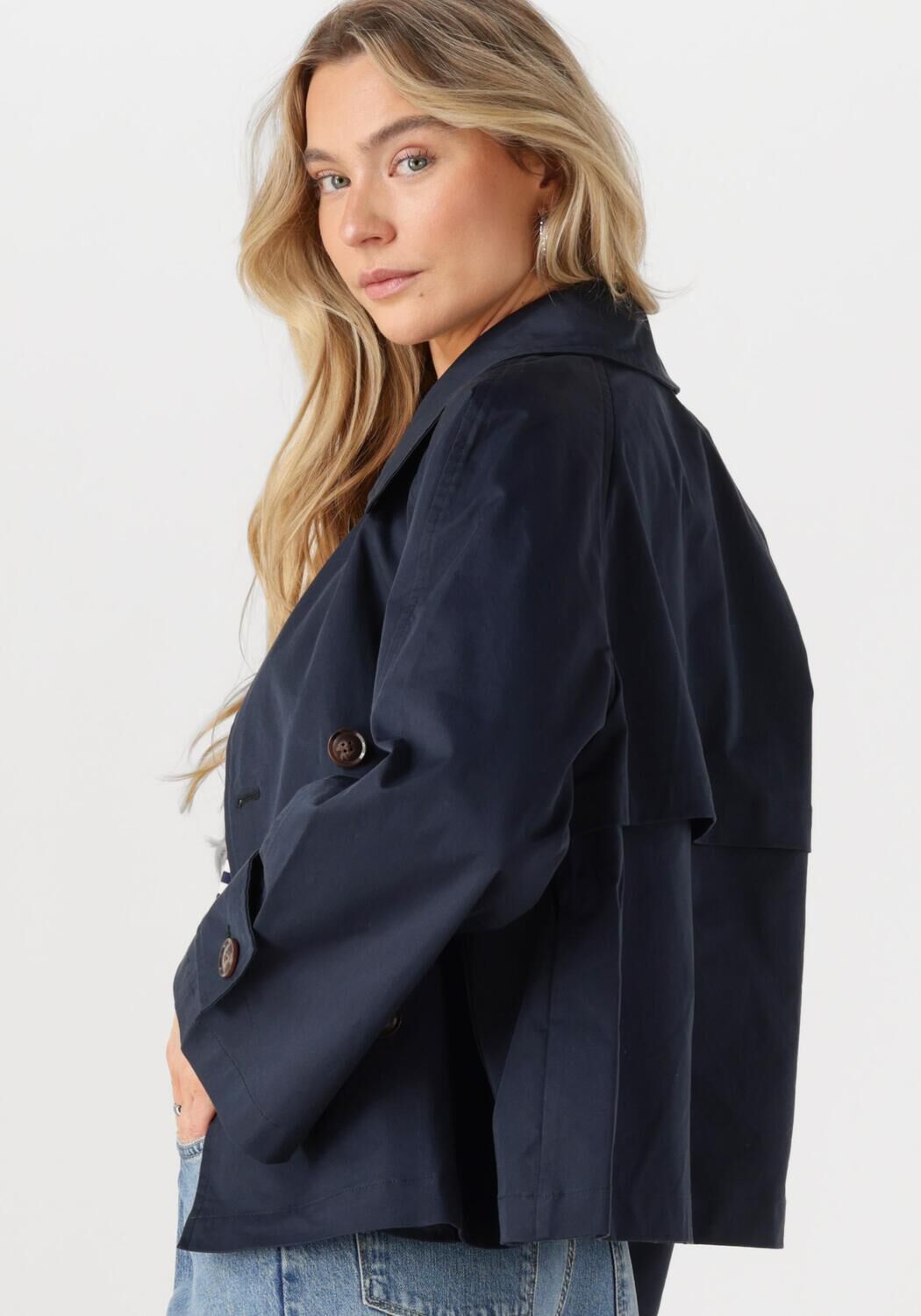 WITHBLACK Dames Jassen Wblkimberly Spring Coat Donkerblauw