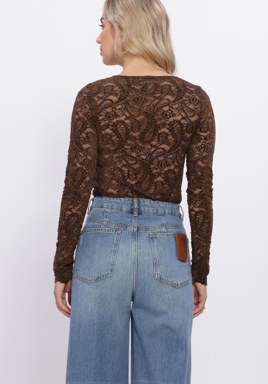 MY ESSENTIAL WARDROBE Dames Blouses Mwsalvi Ls Lace Blouse Bruin