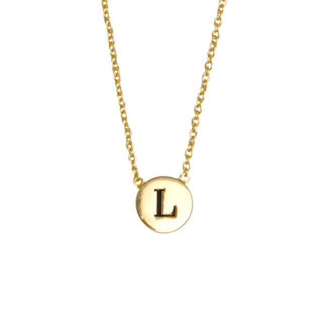 Gouden ATLITW STUDIO Ketting CHARACTER NECKLACE LETTER GOLD - large