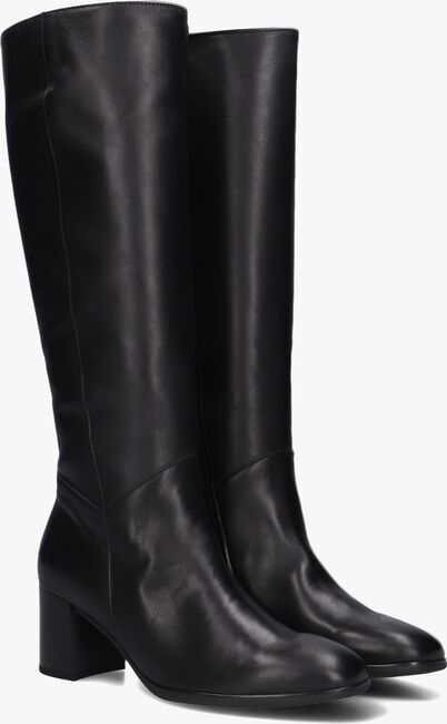 Zwarte Leren Laarzen Dames Manfield Dames Hoge Zwarte Leren