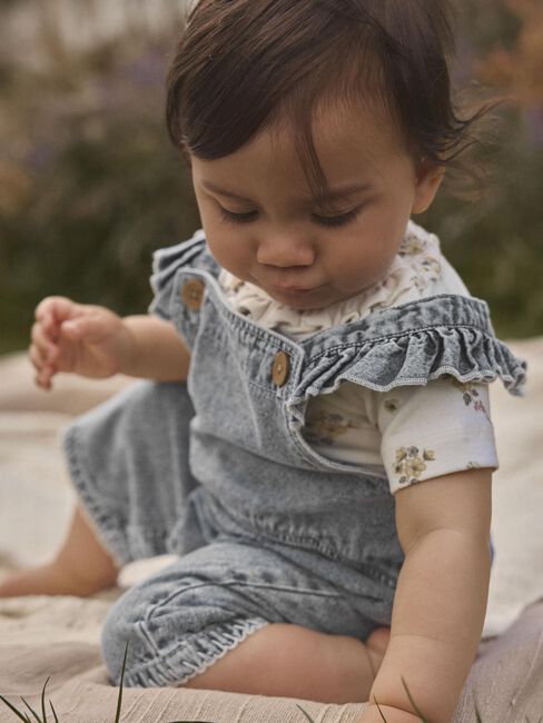 Blauwe LIL' ATELIER Broeken NBFFUNDA LOOSE DNM SHORTALL 5552-FD LIL - large