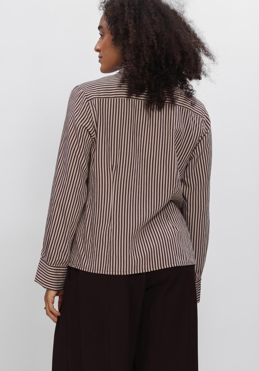 Creme SUMMUM Blouses BLOUSE TWO TONE STRIPE - large