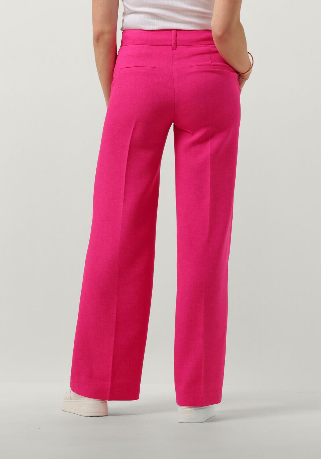 POM AMSTERDAM Dames Broeken Wide Leg Pink Glow Pants Roze