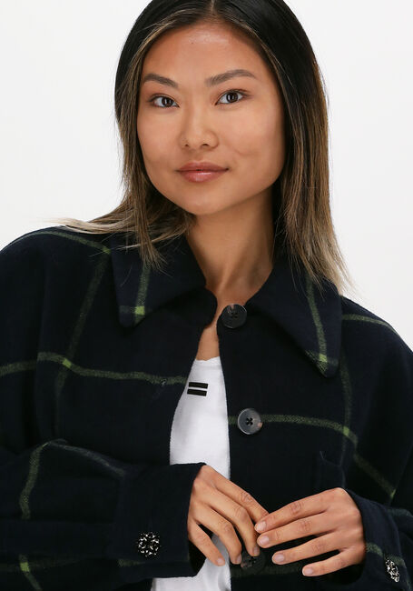 Blauwe SCOTCH & SODA Jack PADDED CHECKED WOOL-BLEND SHIR - large