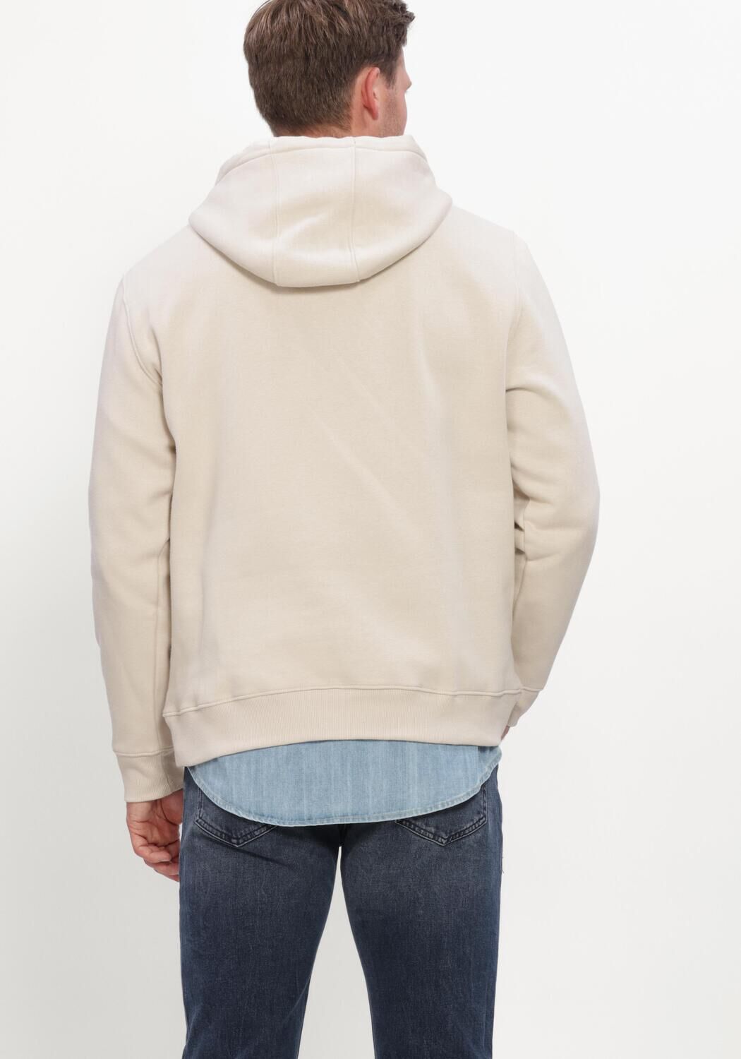 Ecru TOMMY JEANS Sweater TJM REG S FLAG HOODIE EXT - large