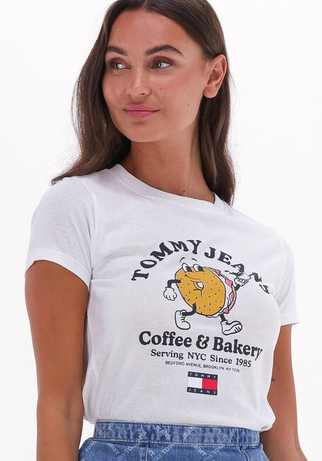 Gebroken wit TOMMY JEANS T-shirt TJW BABY TOMMY BAGELS SS | Omoda
