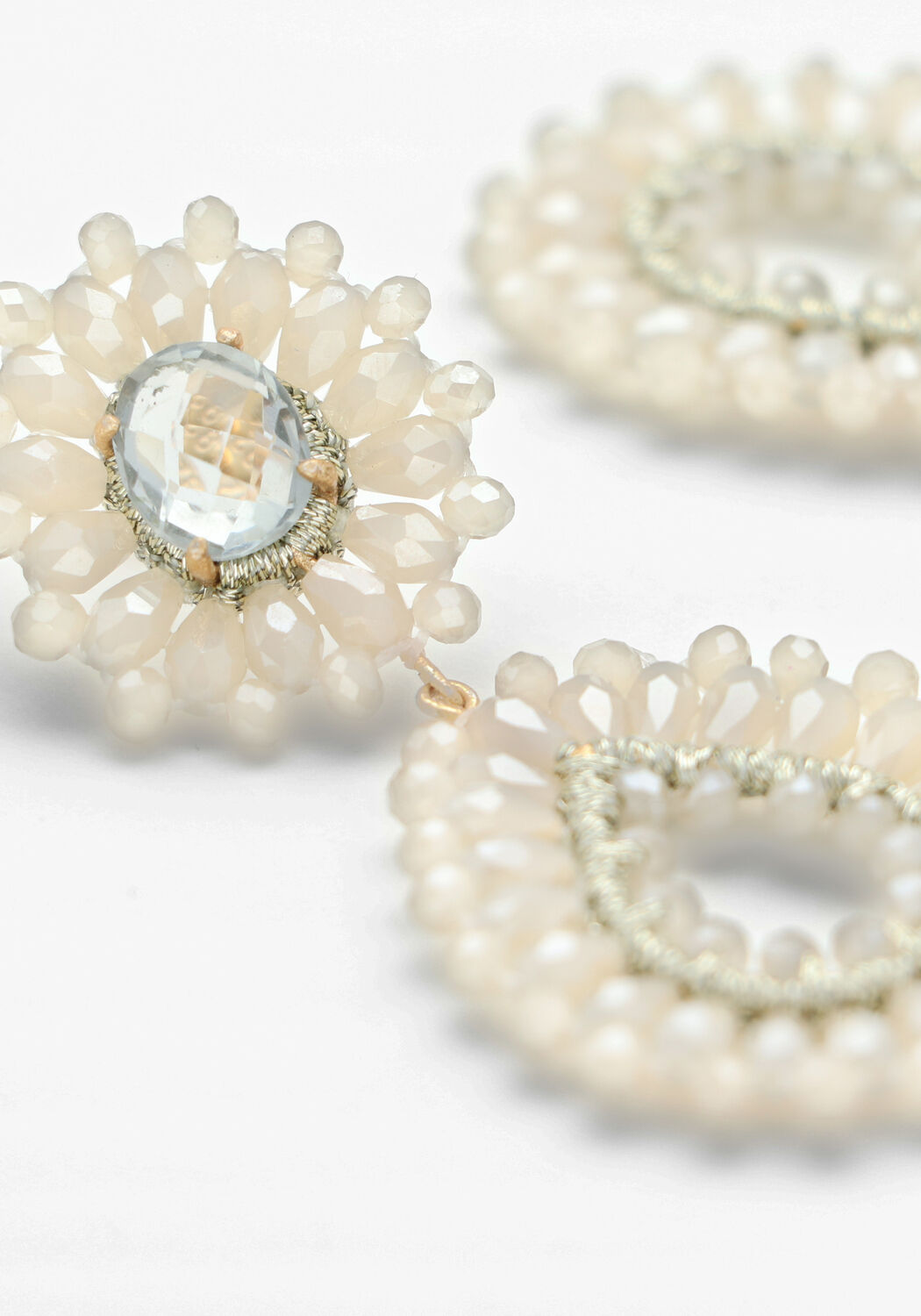 Creme LOTT. GIOIELLI Oorbellen DOUBLE DROP S - large