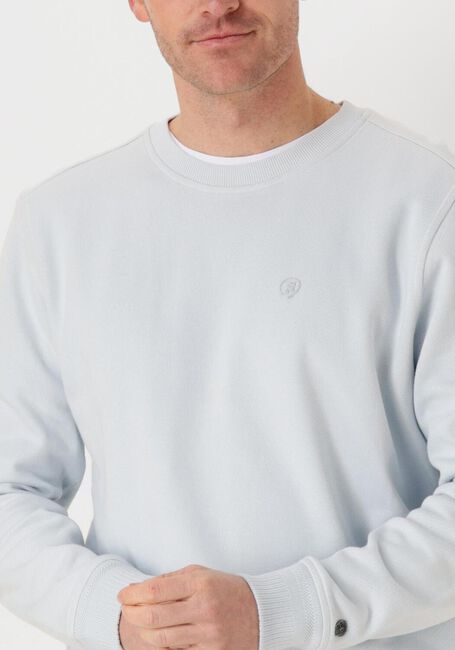 Blauwe CAST IRON Trui LONG SLEEVE R-NECK REGULAR FIT TWILL - large