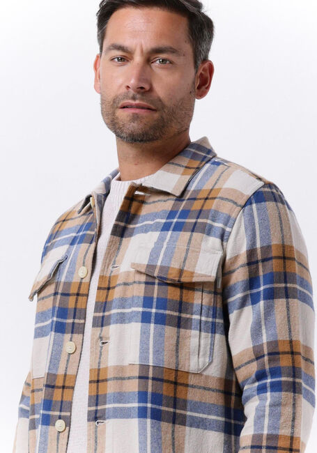 Camel CAST IRON Overshirt LONG SLEEVE SHIRT BIG YARN DYED CHECK REGULAR FIT - large