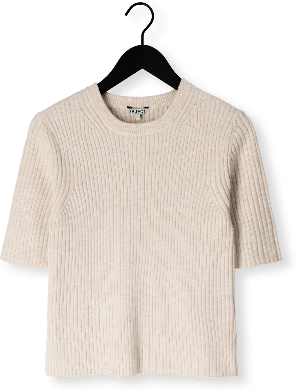 OBJECT Dames Truien & Vesten Objelva 2 4 Re O-neck Knit Beige