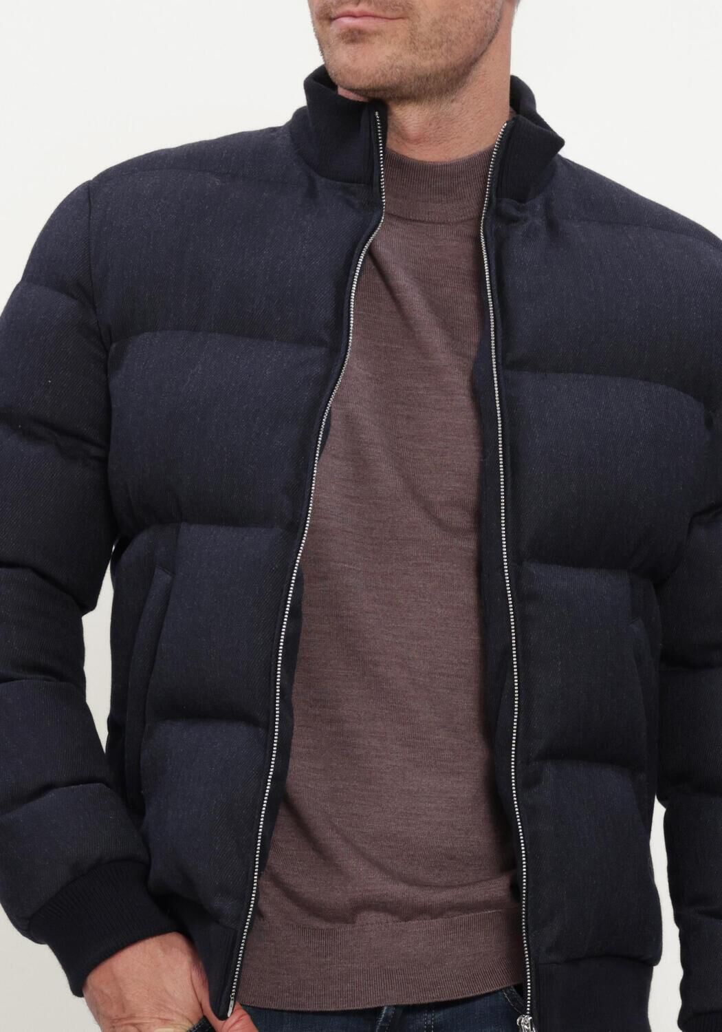 Donkerblauwe PROFUOMO Parka's OUTERW BOMBER MOULINE - large