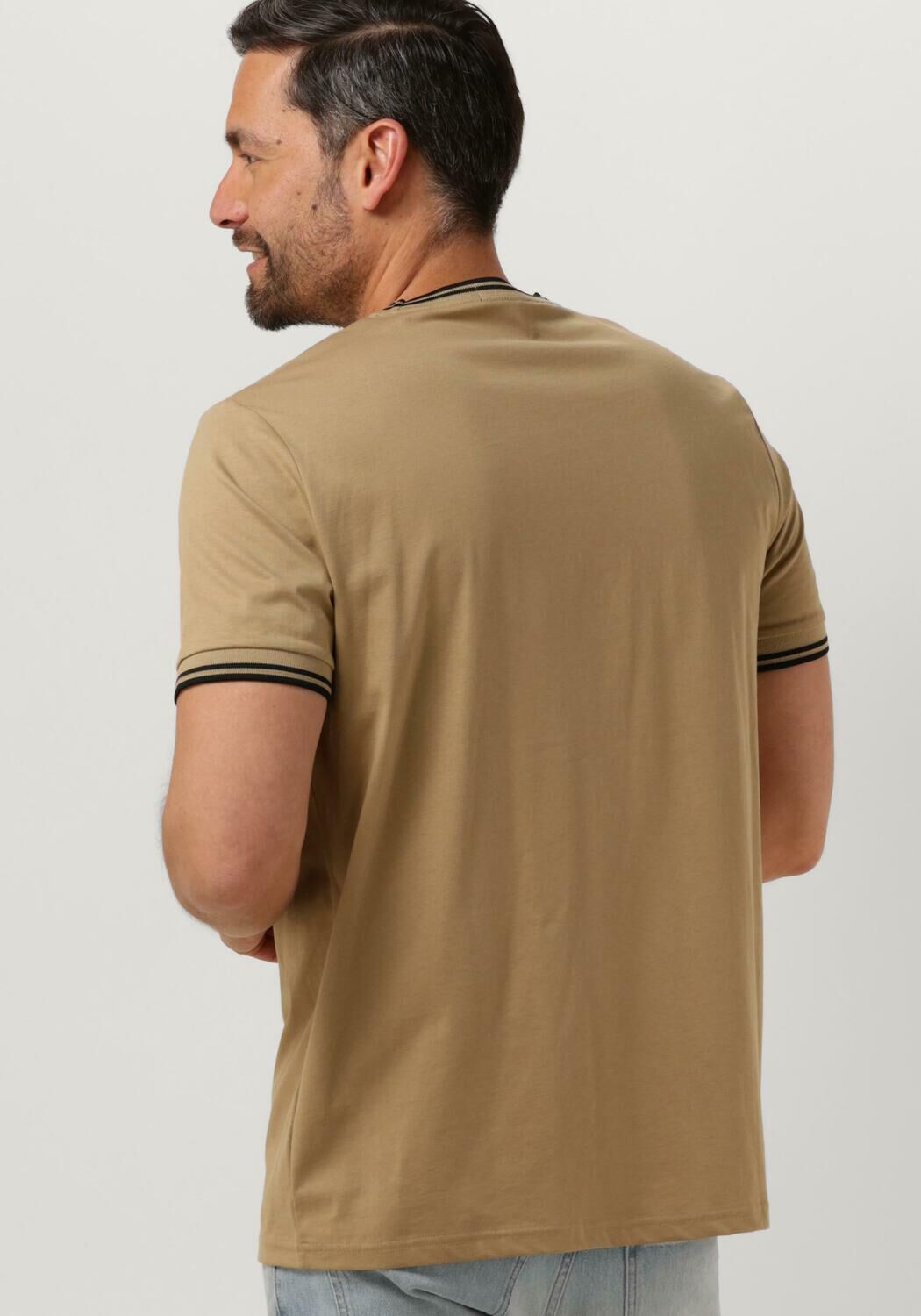 FRED PERRY Heren Polo's & T-shirts Twin Tipped T-shirt Khaki