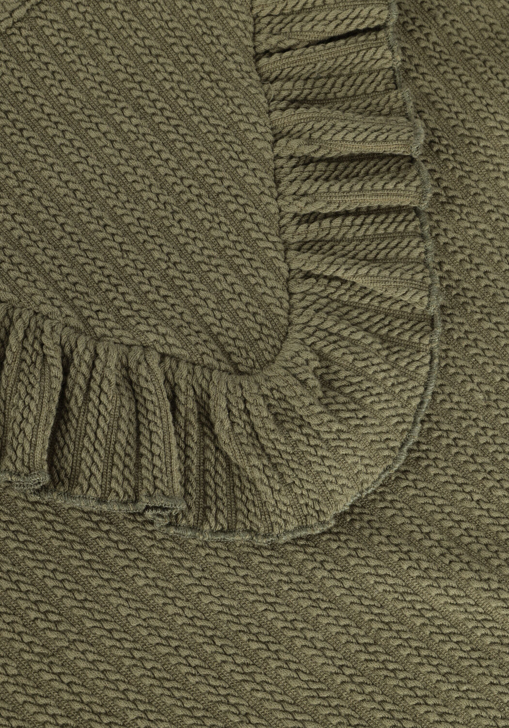 Olijf NOBELL Tops & T-shirts KOBO GIRLS CABLE JERSEY TSHIRT L/SL OLIVE GREEN - large