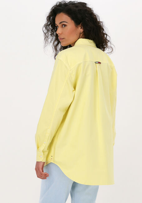 Gele TOMMY JEANS Blouses TJW BADGE BOYFRIEND SHIRT - large