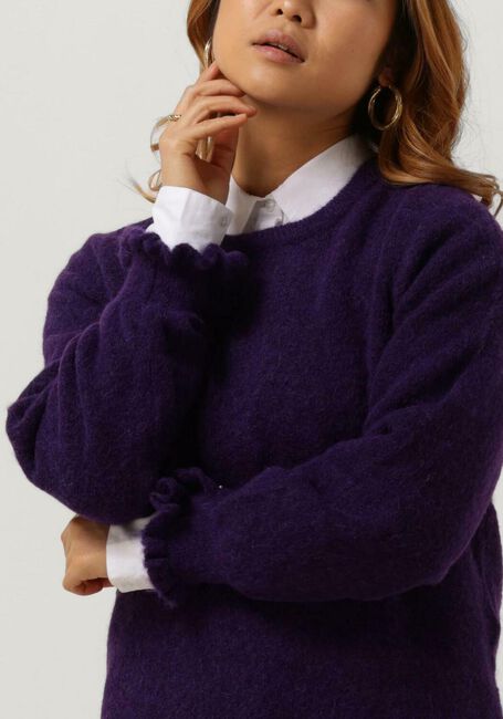 Paarse SELECTED FEMME Trui SIA JUMA LS KNIT - large