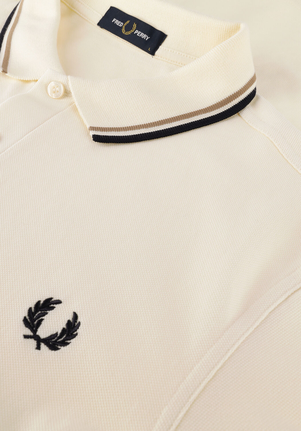 Ecru FRED PERRY Polo TWIN TIPPED FRED PERRY SHIRT - large