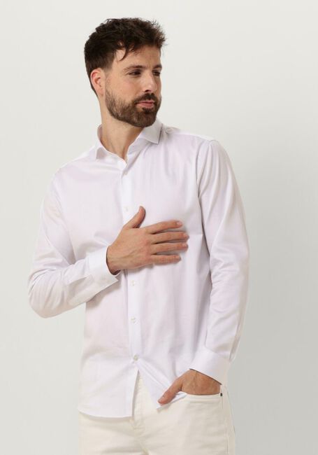 Witte GENTI Klassiek overhemd S9254-1109 - large