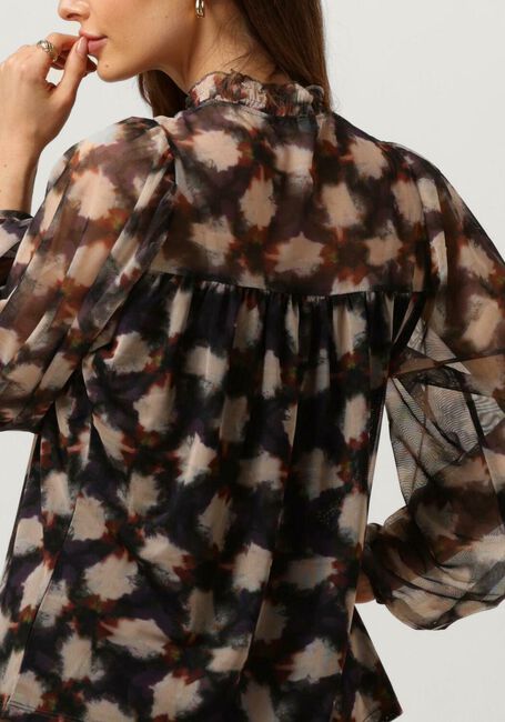 Multi SUMMUM Blouses JERSEY SMOCKED TOP BLURRED STAR PRINT - large