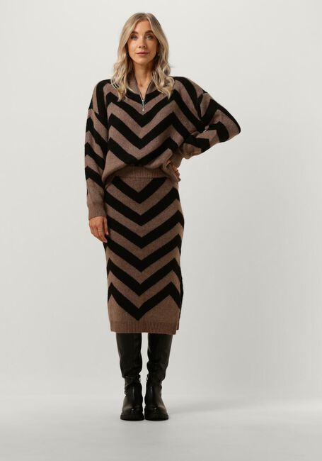 Bruine Y.A.S. Midirok YASKAVALLI HW MIDI KNIT SKIRT S. - large