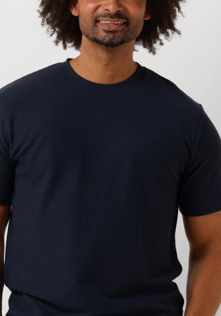 Donkerblauwe SELECTED HOMME T-shirt SLHMAURICE STRUCTURE SS O-NECK - large