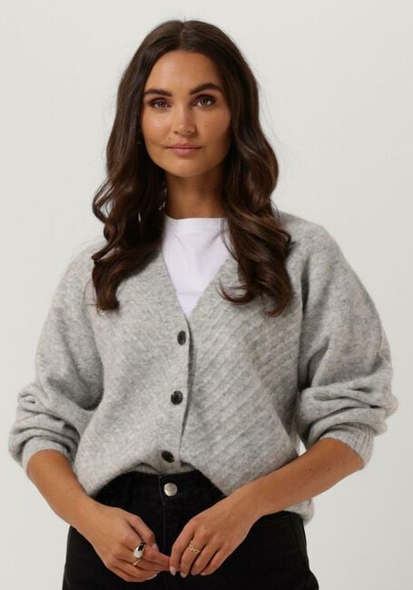 Grijze SELECTED FEMME Vest SIF SISSE LS KNIT CARDIGAN - large