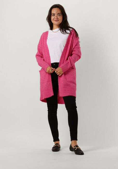 Fuchsia SELECTED WOMEN Vest SLFLULU NEW LS KNIT LONG CARDIGAN B - large