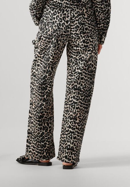 Bruine COLOURFUL REBEL Straight leg jeans TINSLEY LEOPARD DENIM WORKER PANTS - large