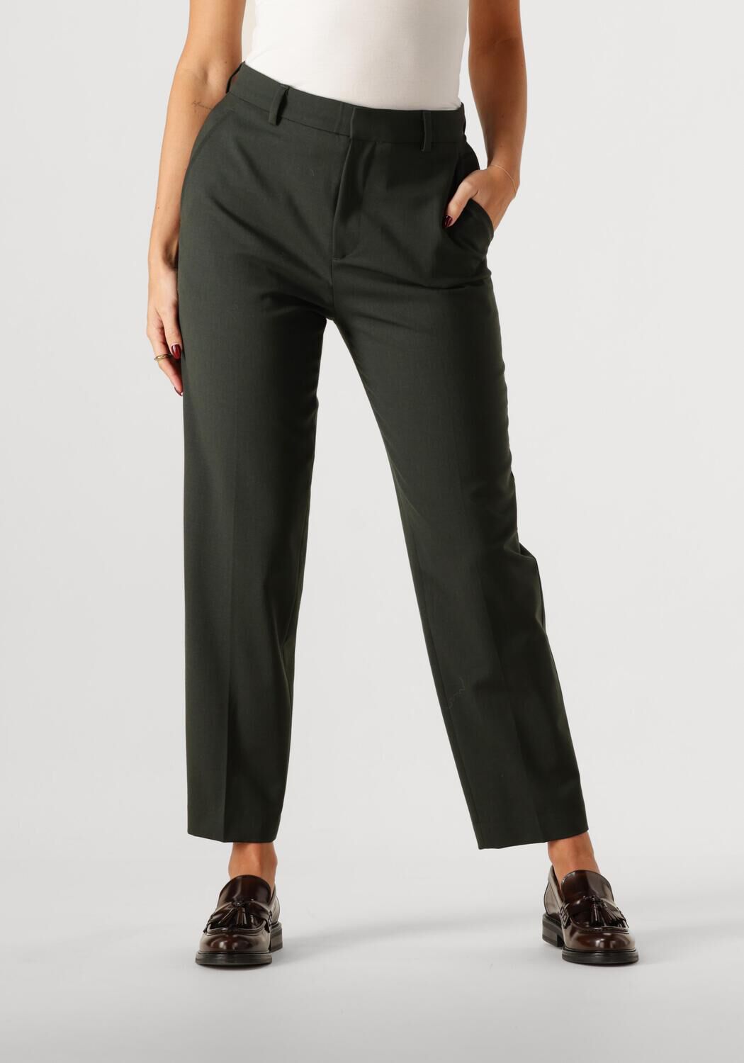 VANILIA Dames Broeken Capri Wool Pants Groen