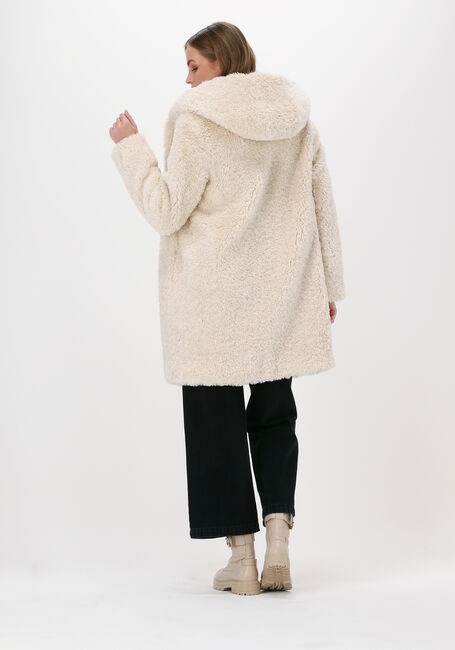 Ecru BEAUMONT Teddy jas TEDDY HOODED COAT - large
