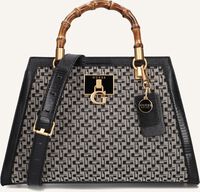 Zwarte GUESS Handtas STEPHI BAMBOO SATCHEL Zwarte GUESS Handtas STEPHI BAMBOO SATCHEL - medium