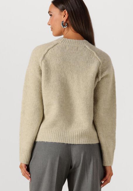 Zand WITHBLACK Trui WBLANDREA LS CROPPED PULLOVER - large