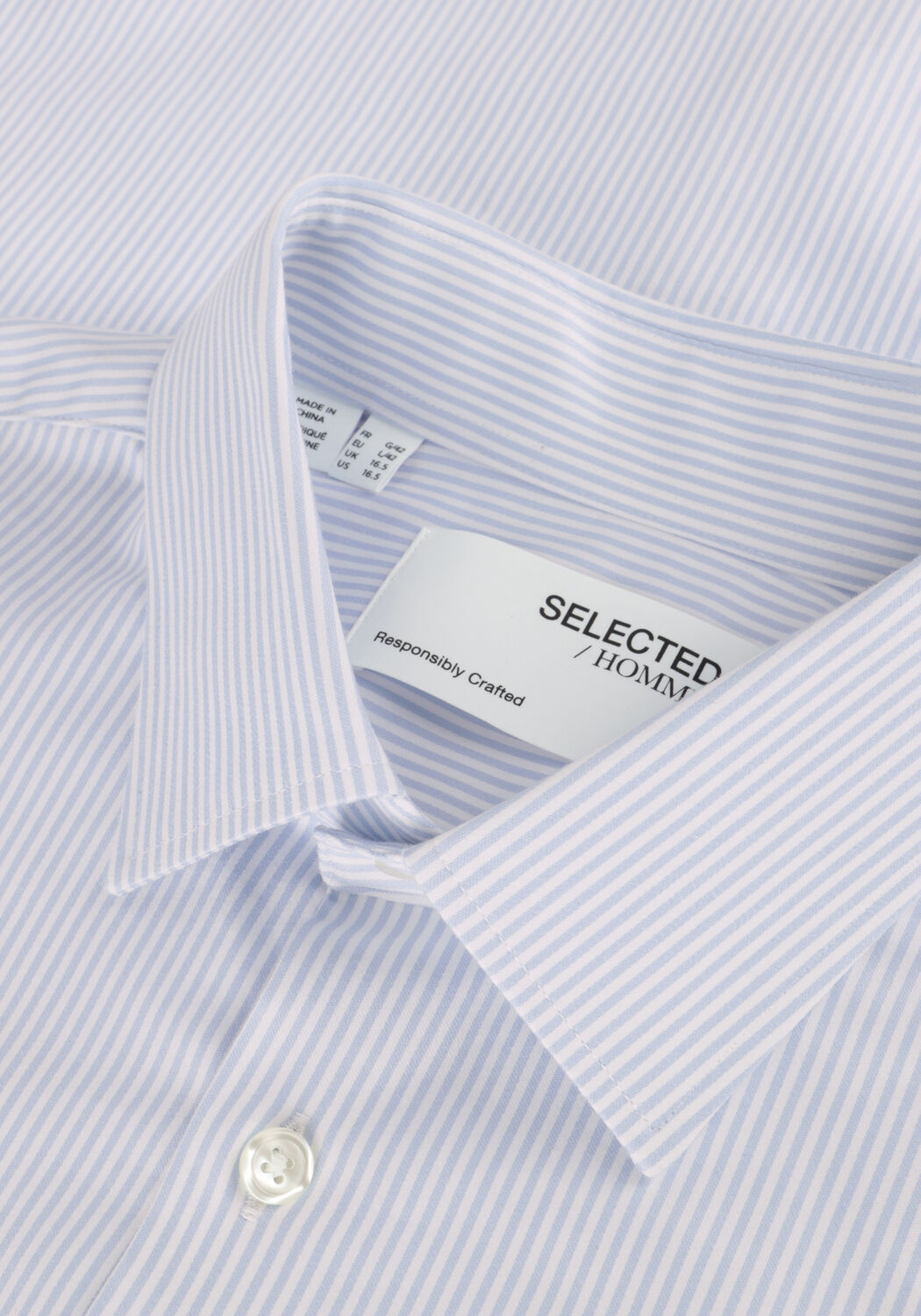 Blauwe SELECTED MEN Klassiek overhemd SLHSLIM-PERFORMANCE SHIRT LS NOOS - large