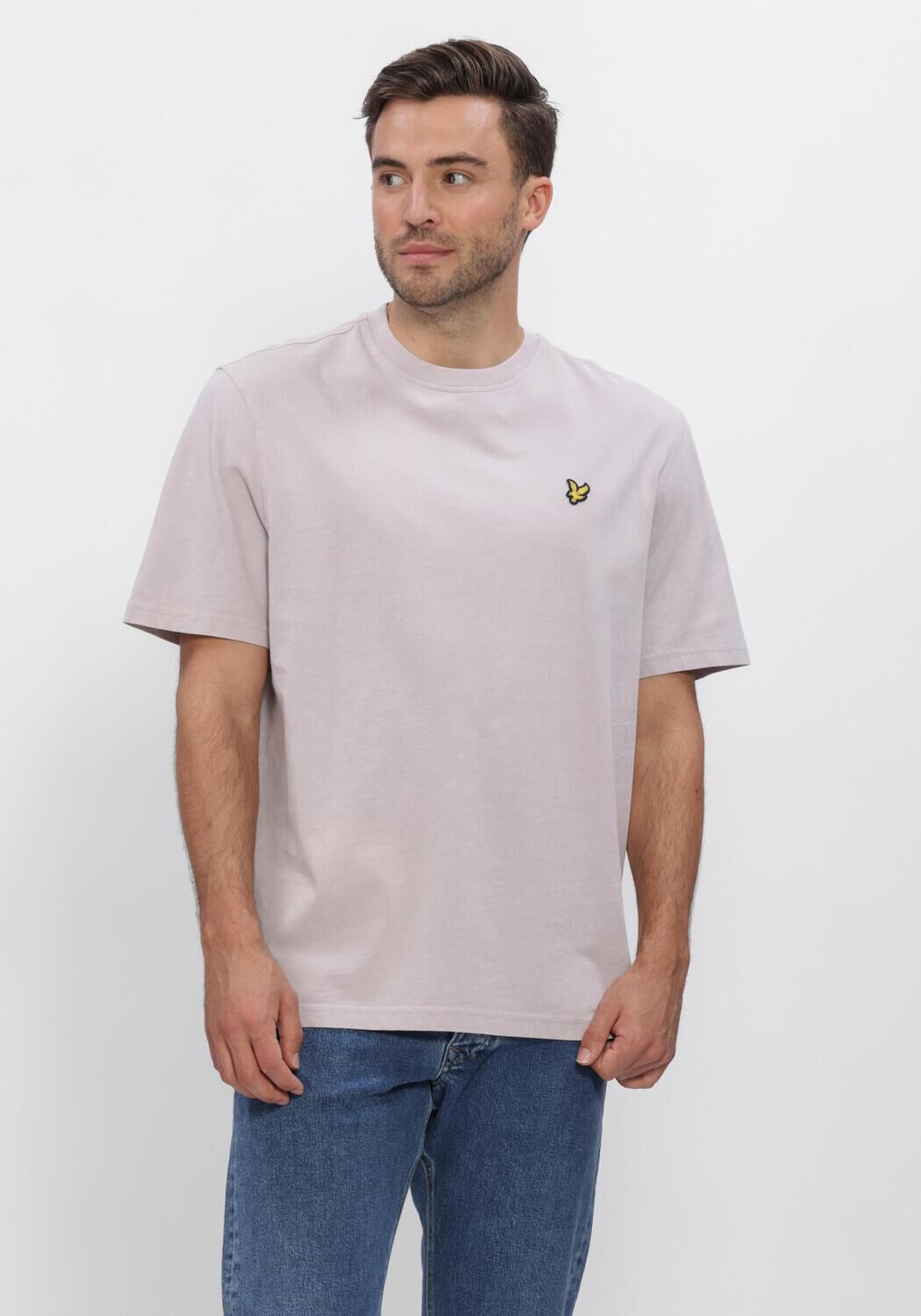Paarse LYLE & SCOTT T-shirt HEAVY LAUNDERED T-SHIRT - large