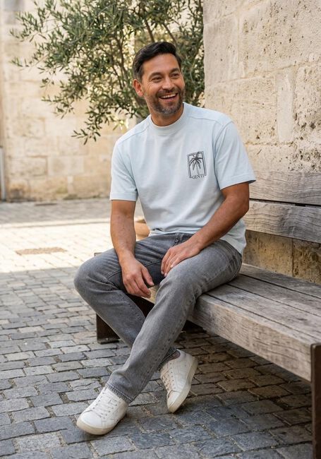 Lichtblauwe GENTI T-shirt T-SHIRT SS 1226 - large