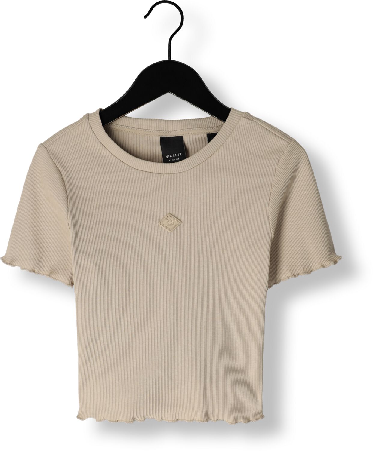 NIK & NIK Meisjes Tops & T-shirts Rib T-shirt Zand