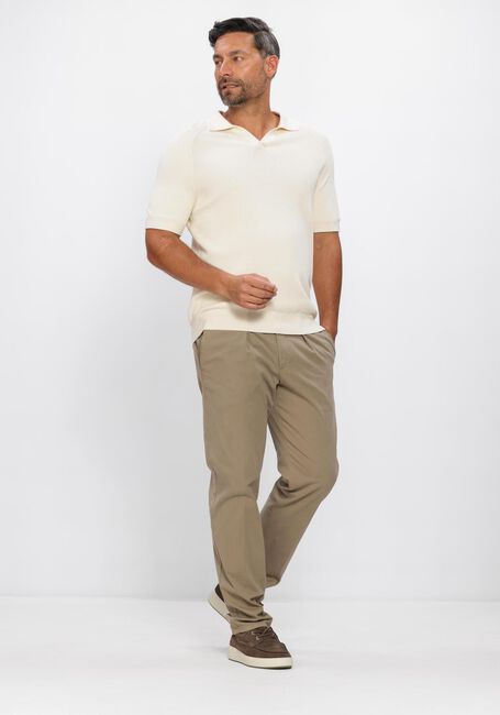 Ecru PROFUOMO Polo POLO OPEN COLLAR RIB - large