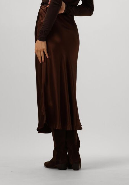 Bruine VANILIA Midirok BIAS SATIN SKIRT - large
