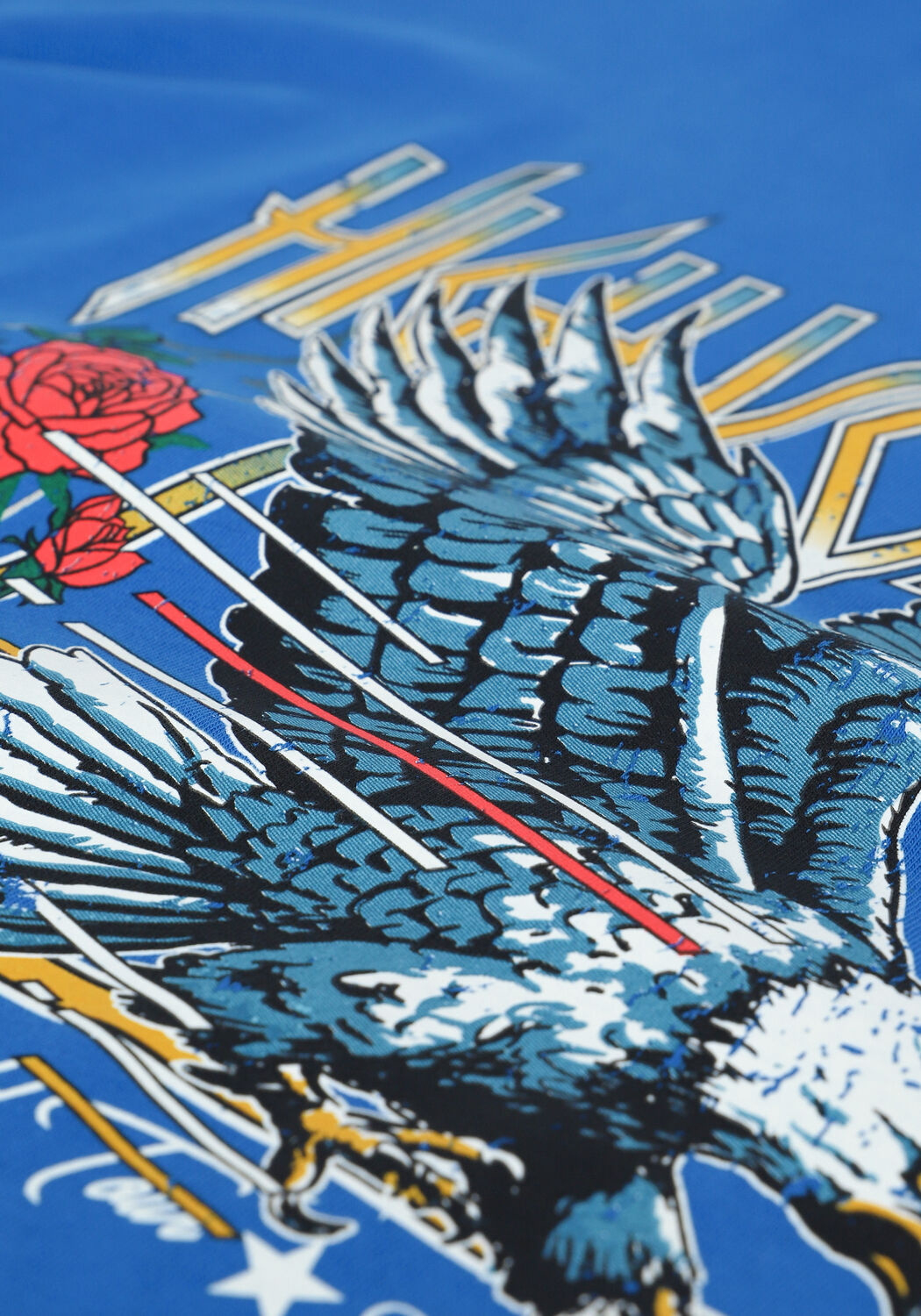 Blauwe COLOURFUL REBEL T-shirt HIGH VOLTAGE BOXY TEE - large