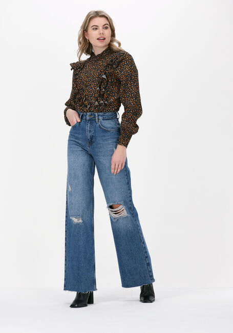 Oranje COLOURFUL REBEL Blouses BINA SMALL FLORAL BOHO RUFFLE BLOUSE - large