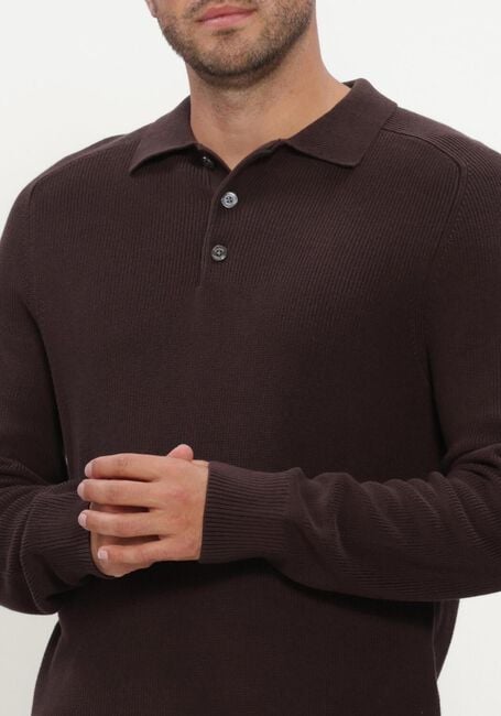 Bruine JC RAGS Trui POLO LONG SLEEVE EWALD - large