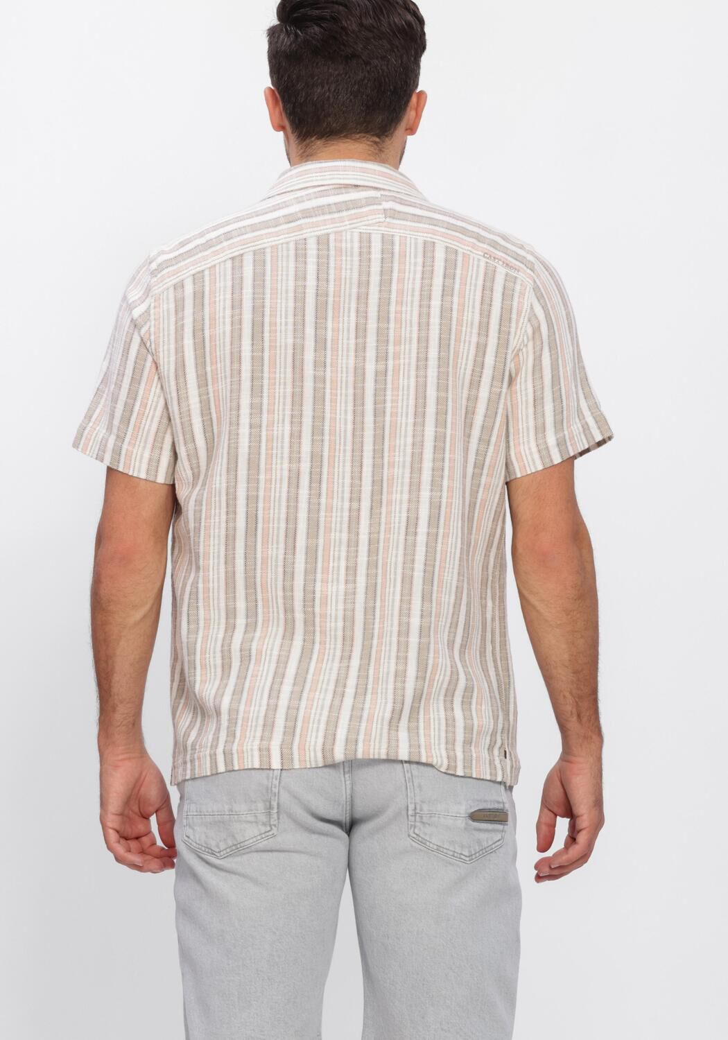Multi CAST IRON Casual overhemd TWILL SLUB STRIPE - large
