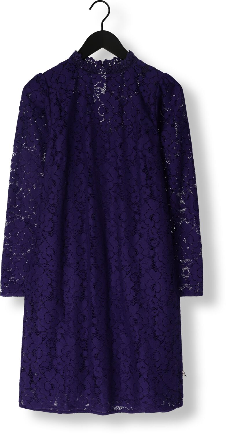 JANSEN AMSTERDAM Dames Jurken Lc587 Dress Lace Long Sleeves Paars