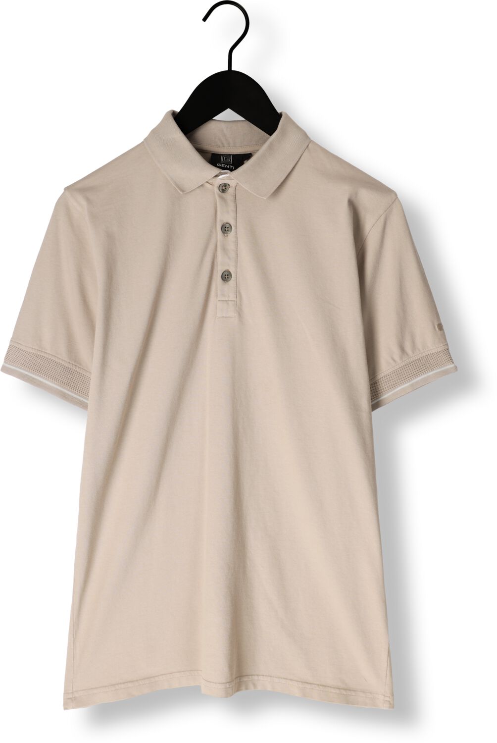 GENTI Heren Polo's & T-shirts Polo 3 Button Ss J2001-1212 Beige