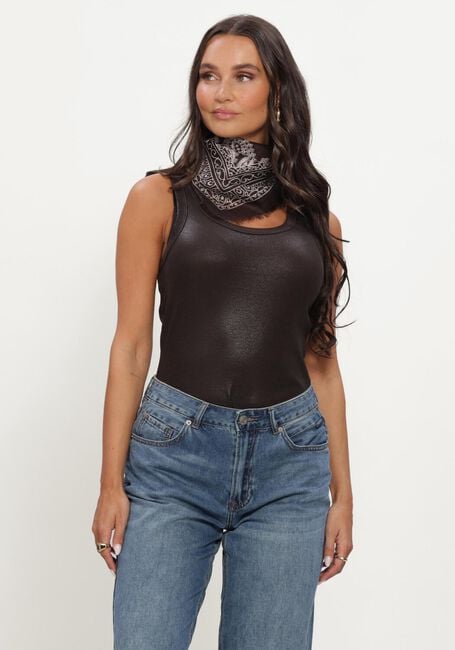 Bruine SUMMUM Tanktops RIB TANKTOP COTTON RIB - large