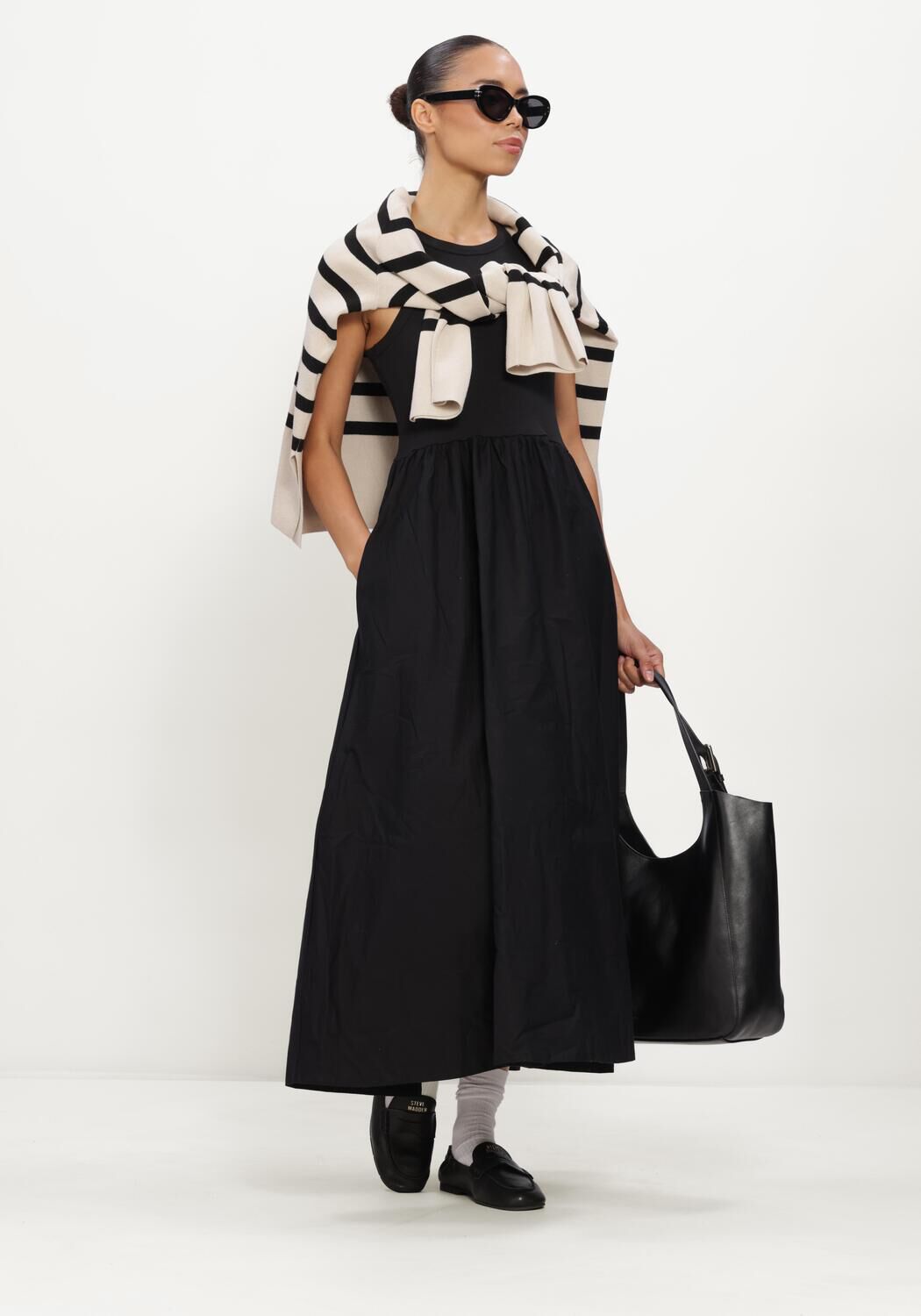 Zwarte Y.A.S. Maxi jurk YASMIRA SL LONG DRESS - large
